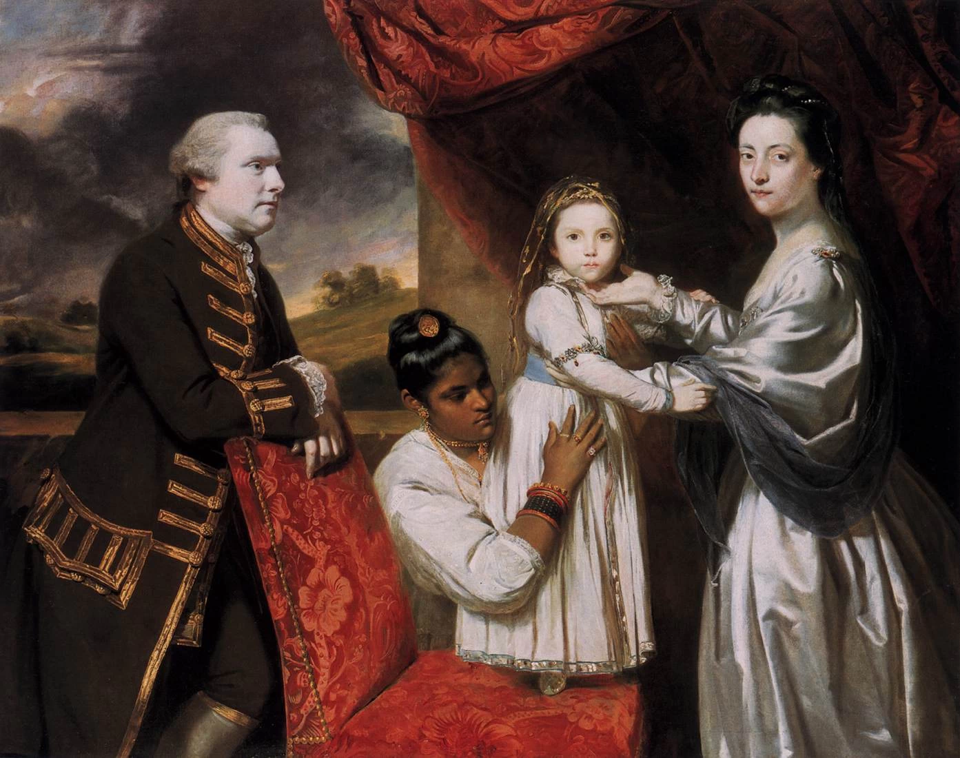 George Clive e la sua famiglia con una cameriera indiana - Staatliche Museen, Berlin (2)